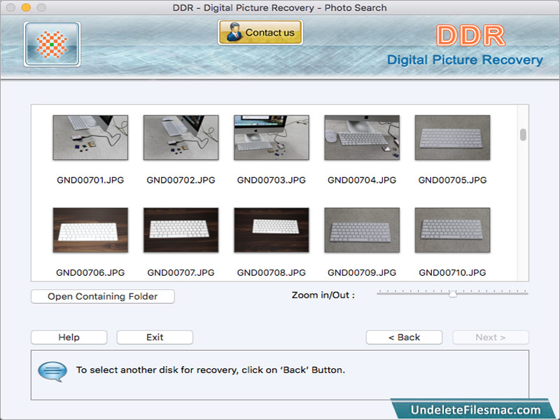 Screenshot of Restore Deleted Mac Files