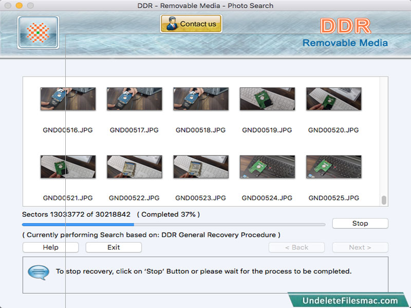 Screenshot of Recover USB Data Mac